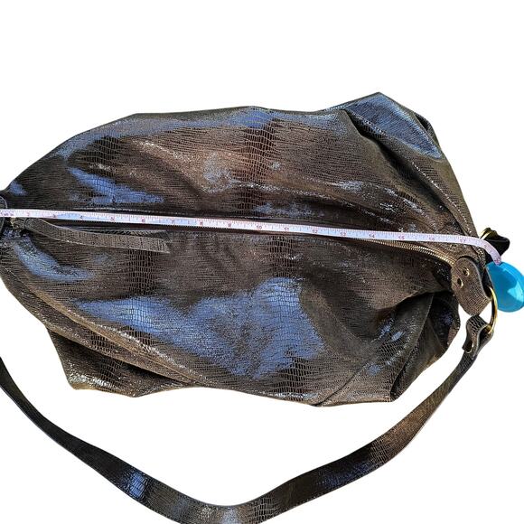 Gorgeous Helena de Natalio Embossed Snake Leather Hobo Bag - Picture 8 of 14